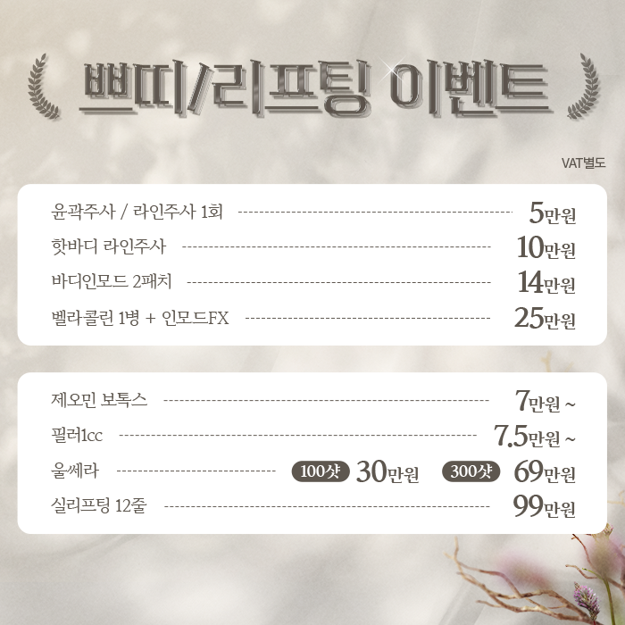쁘띠/리프팅 이벤트
